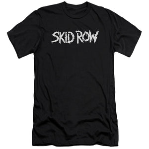 Skid Row Logo Slim Fit Mens T Shirt Black