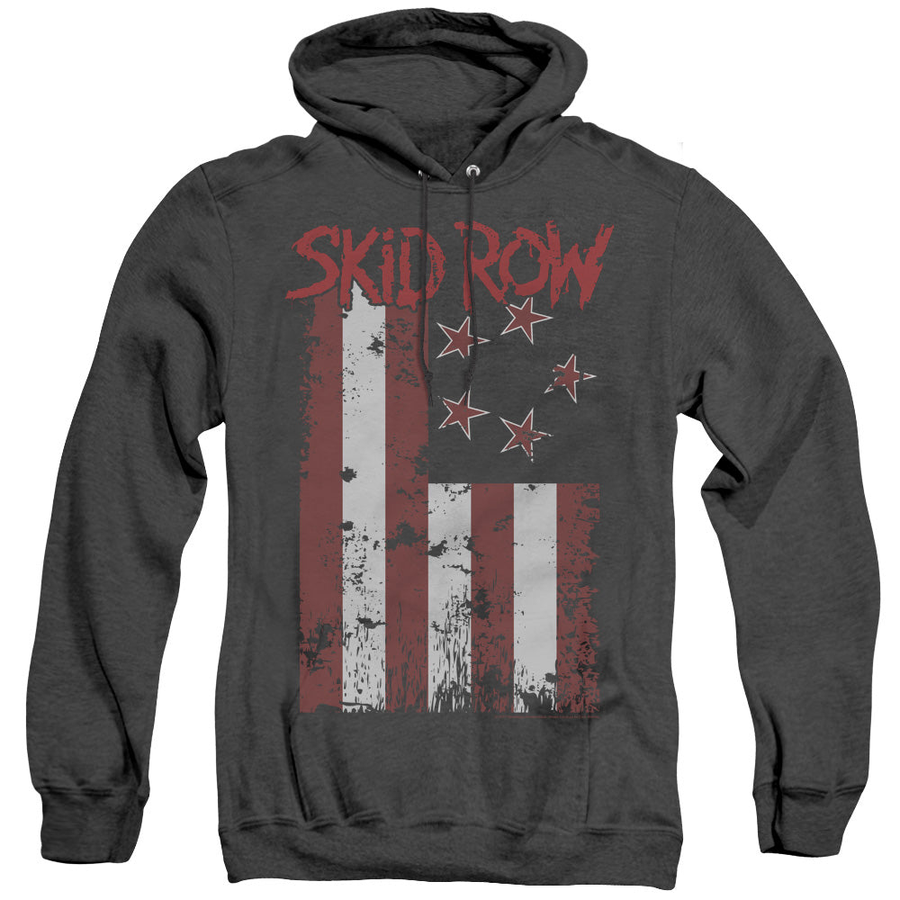 Skid Row Flagged Heather Mens Hoodie Black