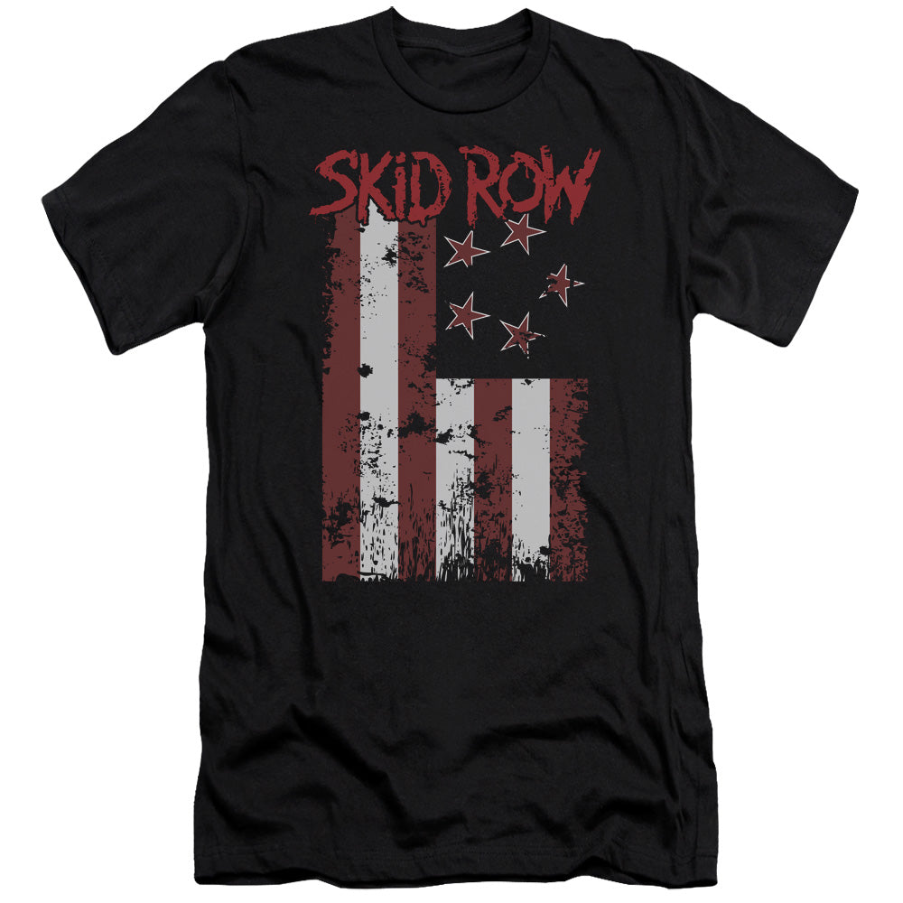 Skid Row Flagged Slim Fit Mens T Shirt Black