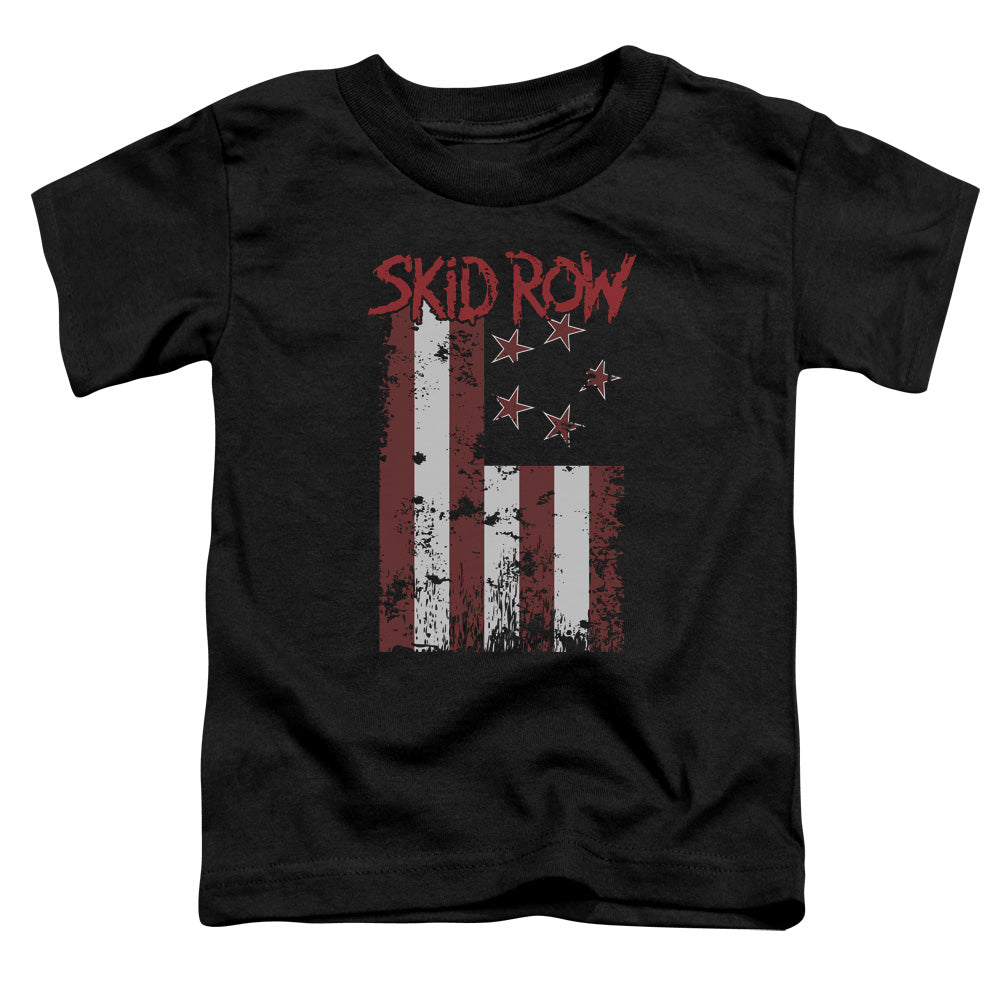 Skid Row Flagged Toddler Kids Youth T Shirt Black