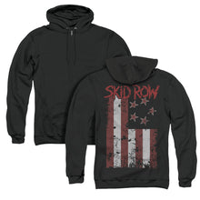 Load image into Gallery viewer, Skid Row Flagged Back Print Zipper Mens Hoodie Black