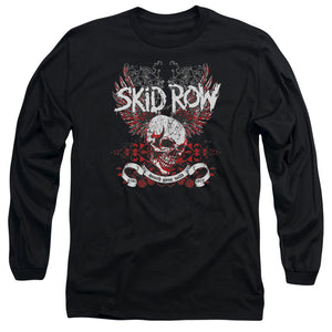 Skid Row Winged Skull Mens Long Sleeve Shirt Black