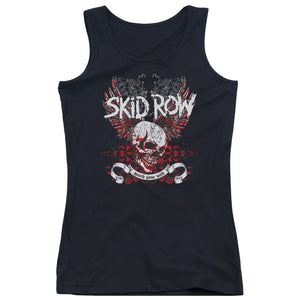 Skid Row Winged Skull Womens Tank Top Shirt Black