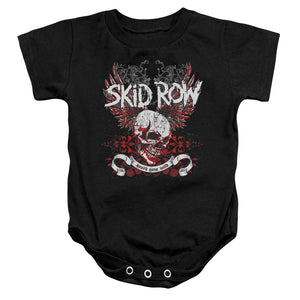 Skid Row Winged Skull Infant Baby Snapsuit Black
