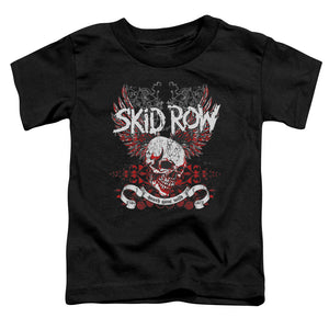 Skid Row Winged Skull Toddler Kids Youth T Shirt Black