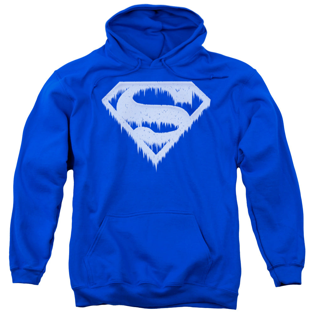 Superman Ice And Snow Shield Mens Hoodie Royal Blue