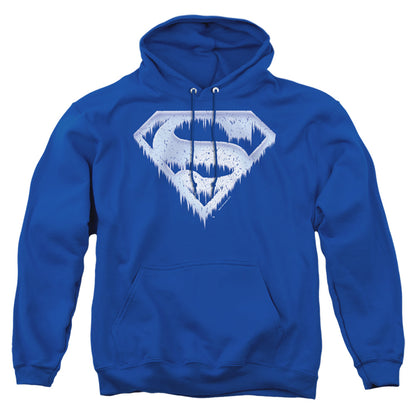 Superman Ice And Snow Shield Mens Hoodie Royal Blue