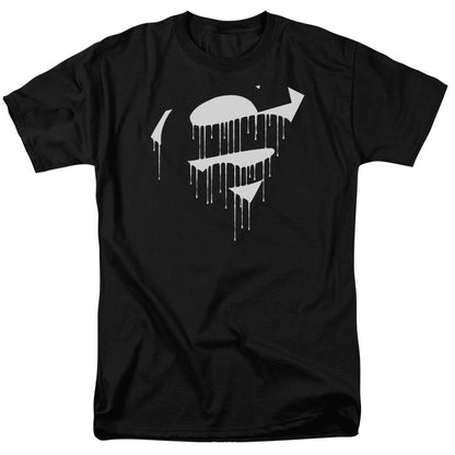 Superman Dripping Shield Mens T Shirt Black