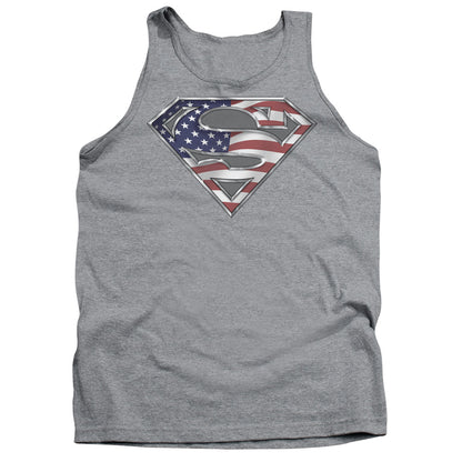 Superman All Mens Tank Top Shirt Athletic Heather