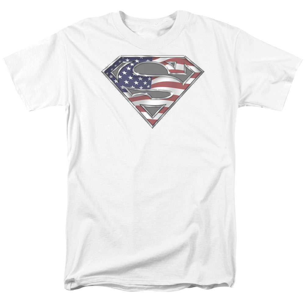 Superman All American Shield Mens T Shirt White