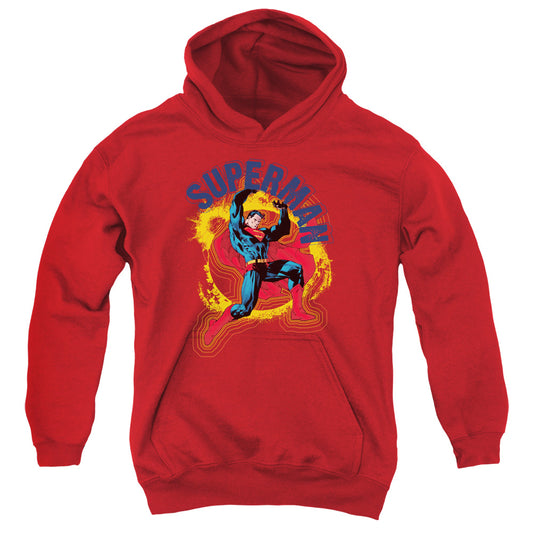 Superman A Name To Uphold Kids Youth Hoodie Red