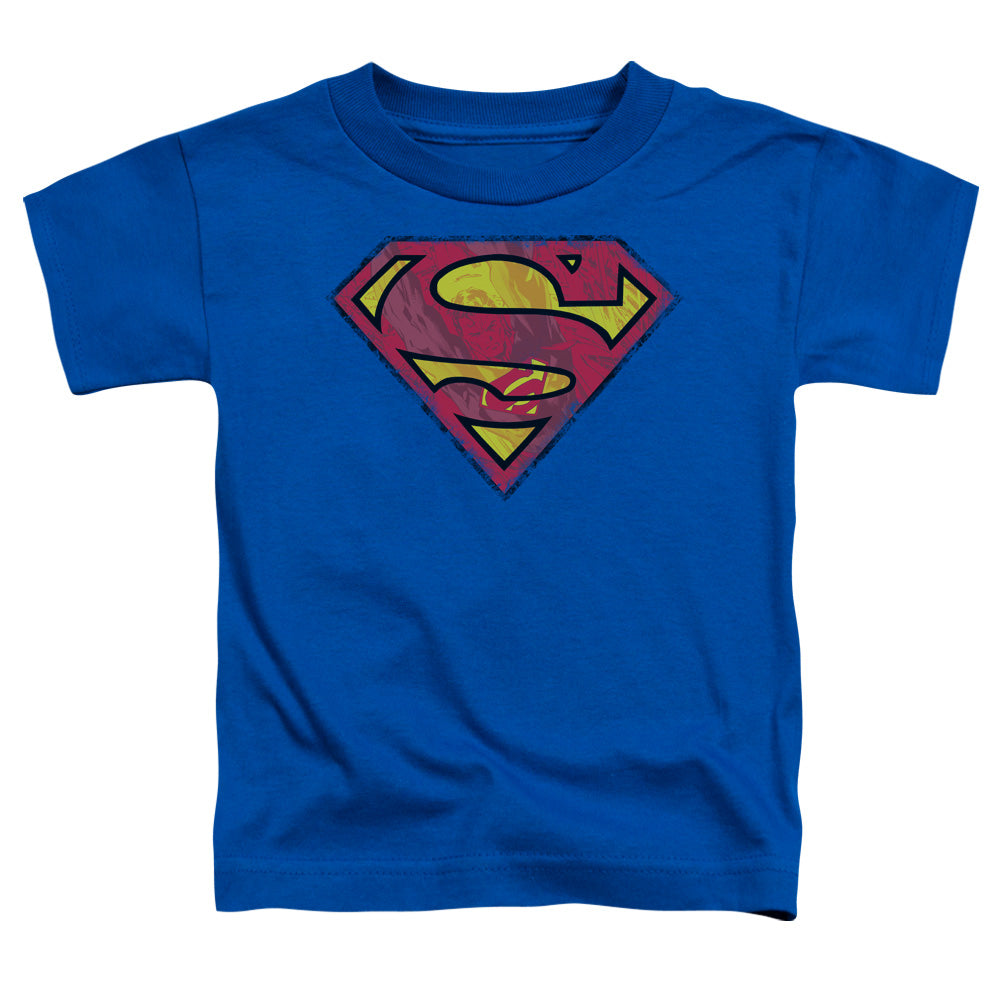 Superman Action Shield Toddler Kids Youth T Shirt Royal Blue