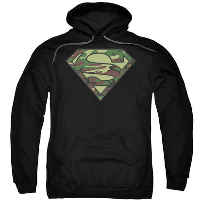 Superman Camo Logo Mens Hoodie Black