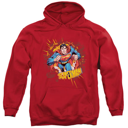 Superman Sorry About The Wall Mens Hoodie Red