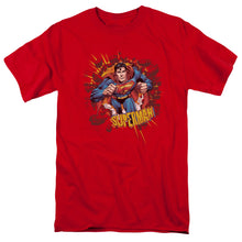 Load image into Gallery viewer, Superman Sorry About The Wall Mens T Shirt Red