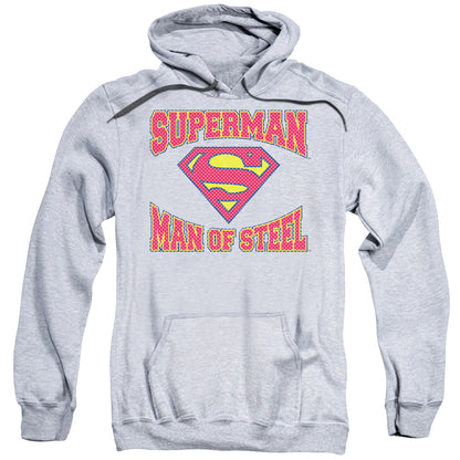 Superman Man Of Steel Jersey Mens Hoodie Athletic Heather