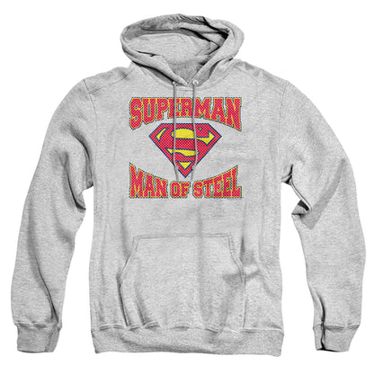 Superman Man Of Steel Jersey Mens Hoodie Athletic Heather