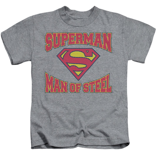 Superman Man Of Steel Jersey Juvenile Kids Youth T Shirt Athletic Heather