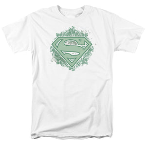Superman Ornate Shield Mens T Shirt White
