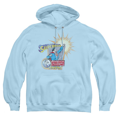 Superman Ingenious Disguise Mens Hoodie Light Blue