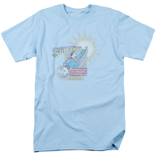 Superman Ingenious Disguise Mens T Shirt Light Blue