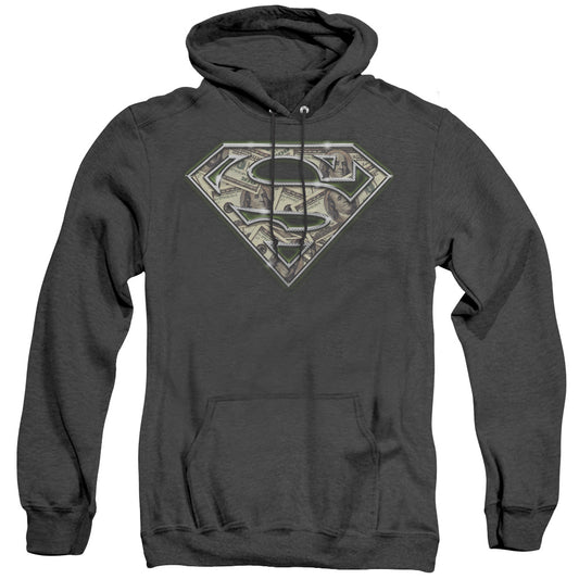 Superman All About The Benjamins Heather Mens Hoodie Black