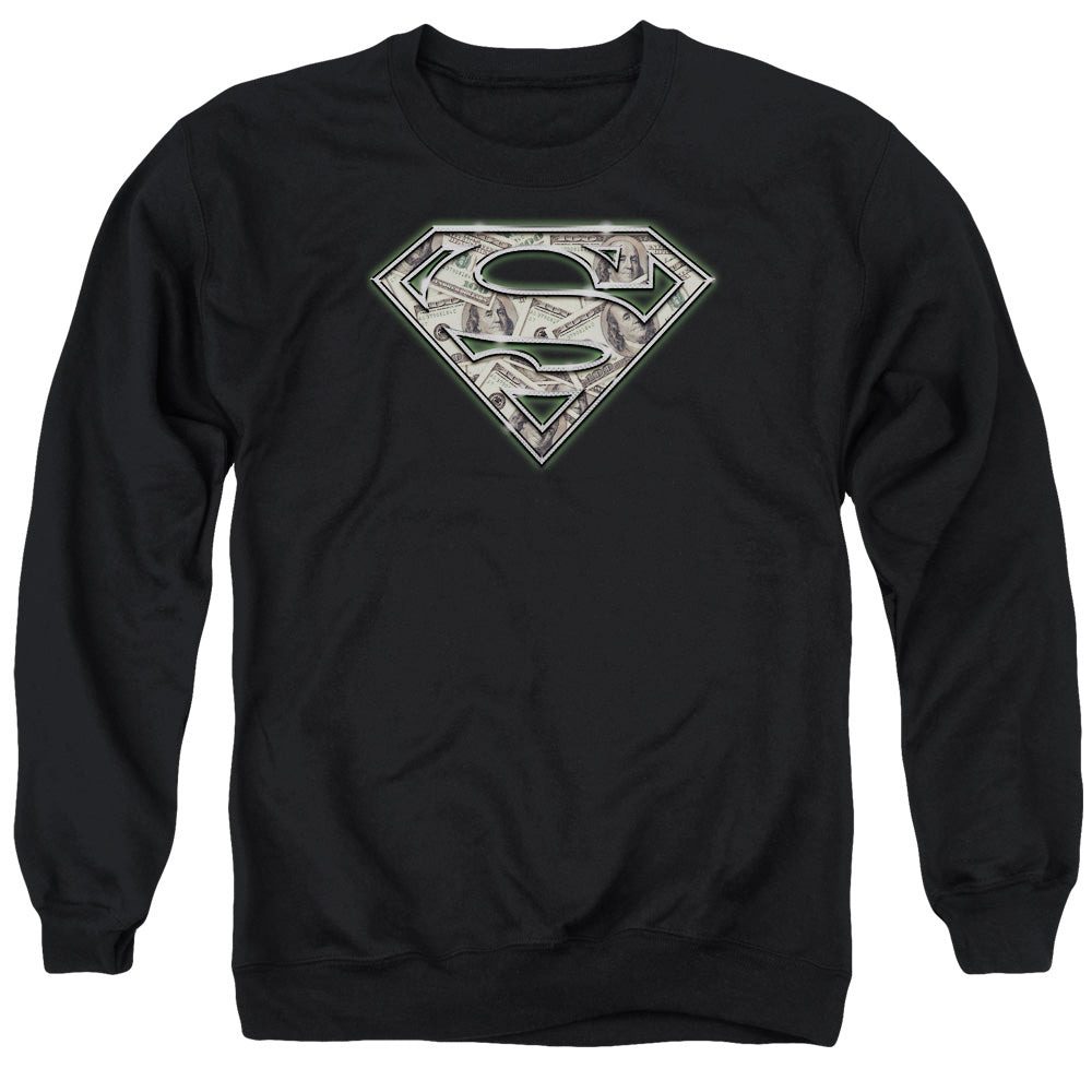 Superman All About The Benjamins Mens Crewneck Sweatshirt Black