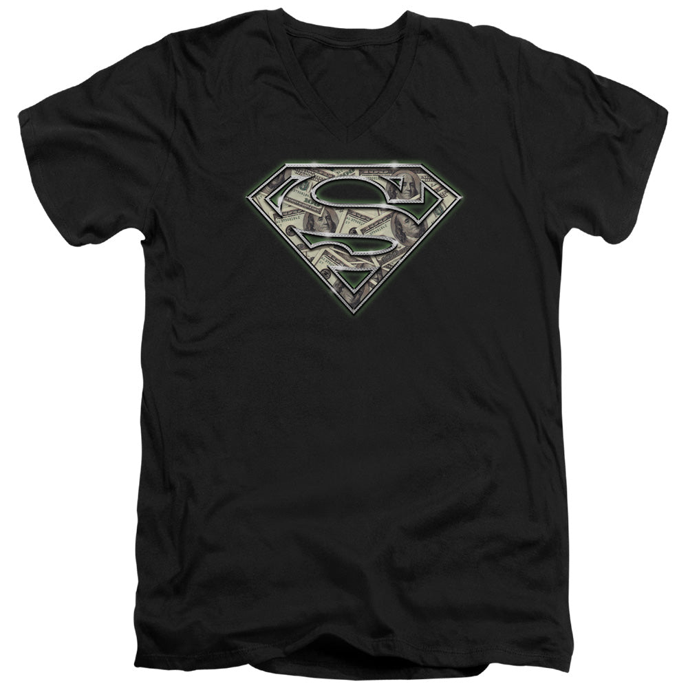 Superman All About The Benjamins S S Adult V Neck Black