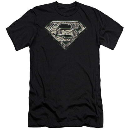 Superman All About The Benjamins Premium Bella Canvas Slim Fit Mens T Shirt Black