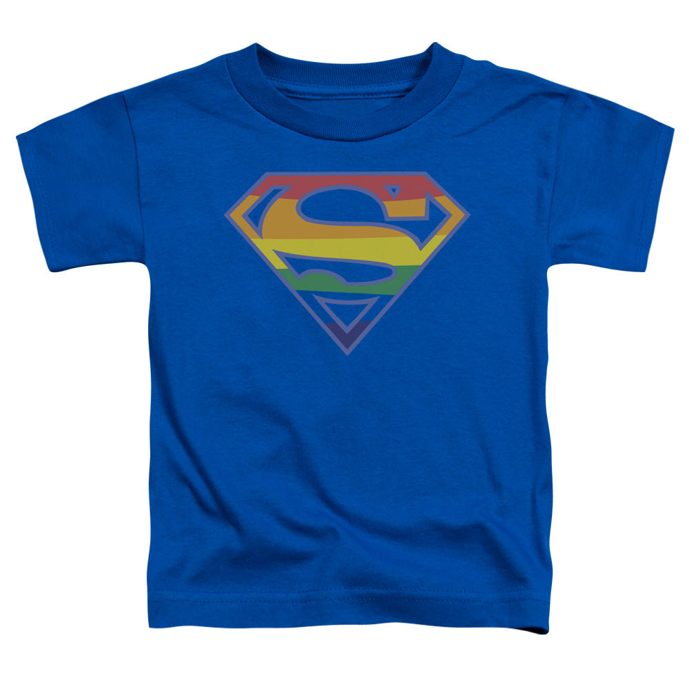 Superman Priatic Shield Toddler Kids Youth T Shirt Royal Blue