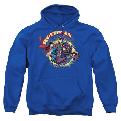 Superman Superman Vs Mongol Mens Hoodie Royal Blue