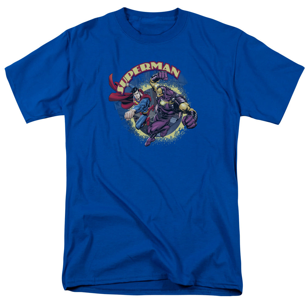 Superman Superman Vs Mongol Mens T Shirt Royal Blue