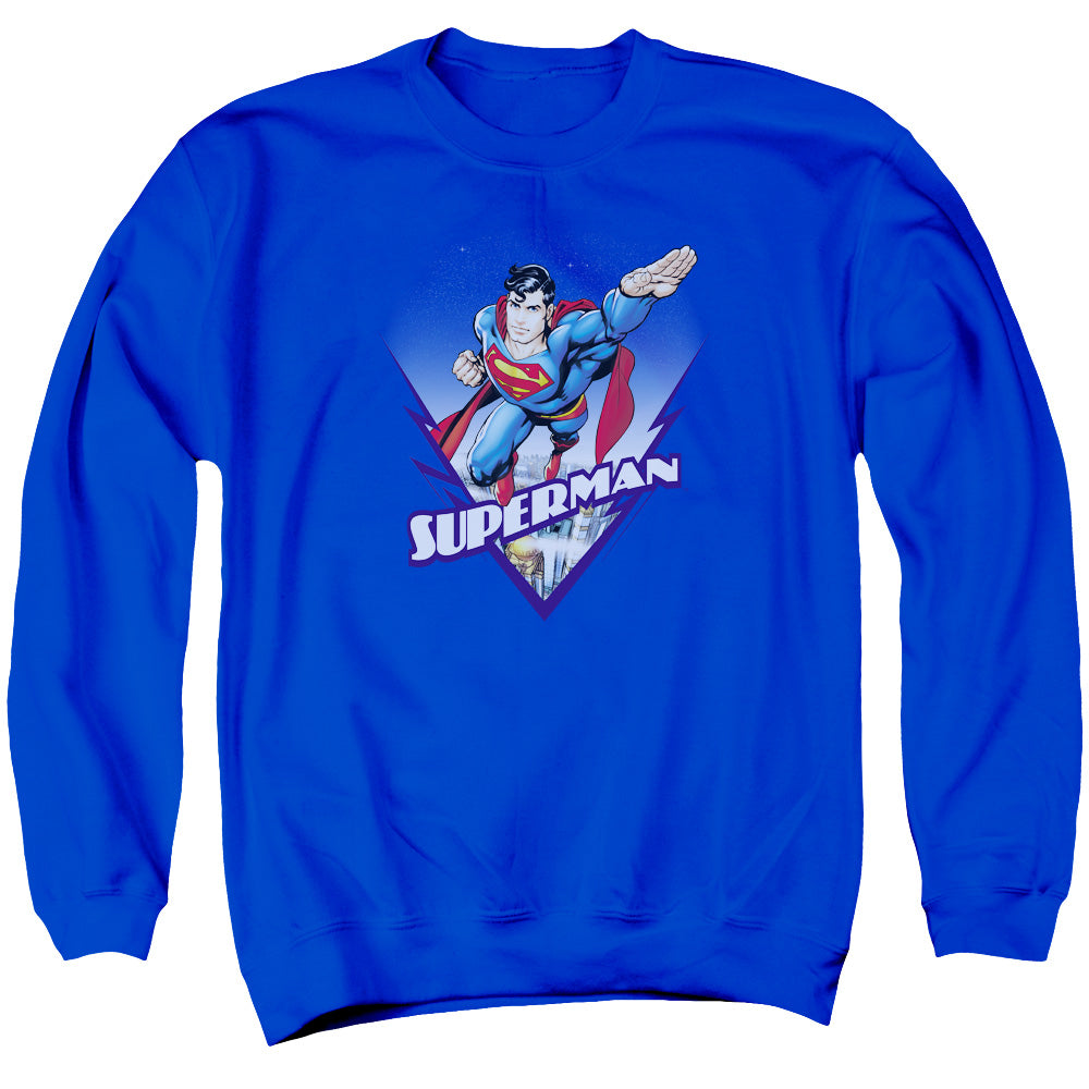 Superman Looks Like A Job For Mens Crewneck Sweatshirt Royal Blue