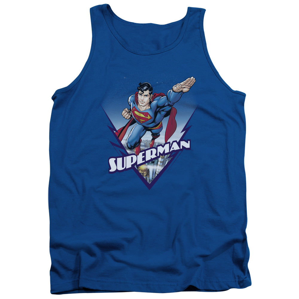 Superman Looks Like A Job For Mens Tank Top Shirt Royal Blue