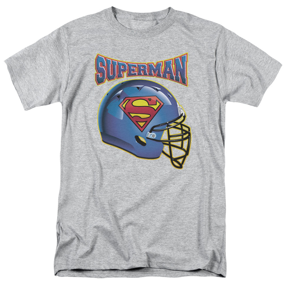 Superman Helmet Mens T Shirt Athletic Heather