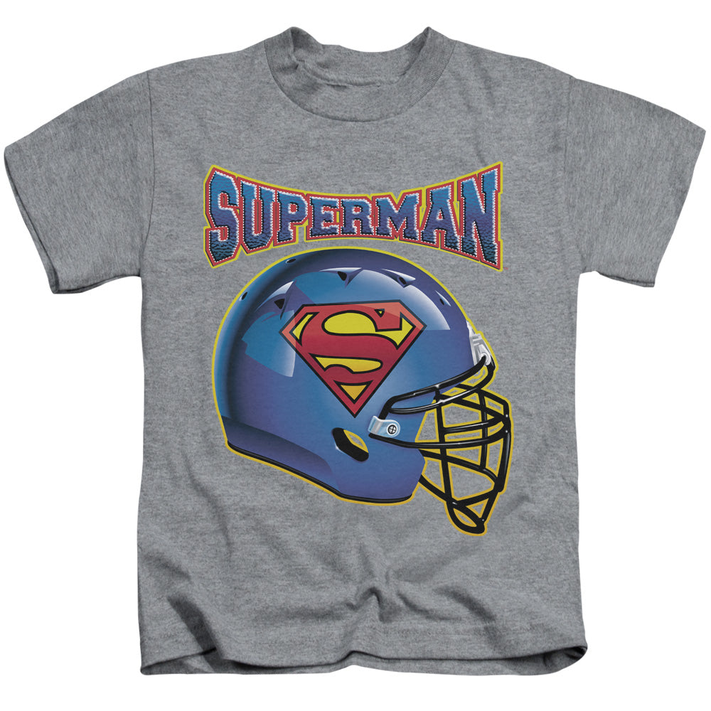 Superman Helmet Juvenile Kids Youth T Shirt Athletic Heather