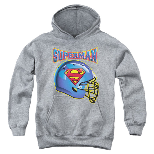 Superman Helmet Kids Youth Hoodie Heather