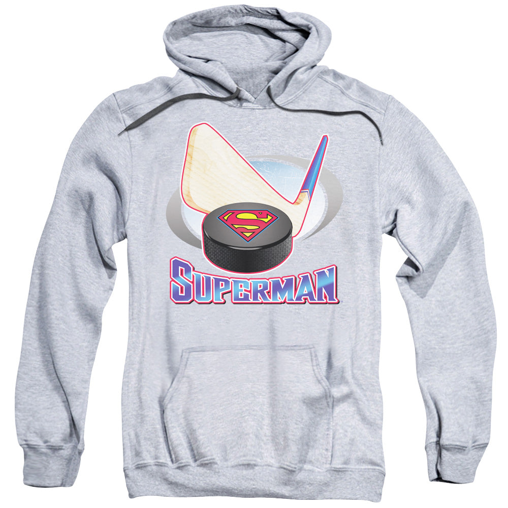 Superman Hockey Stick Mens Hoodie Athletic Heather