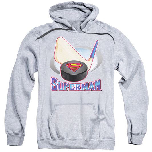 Superman Hockey Stick Mens Hoodie Athletic Heather