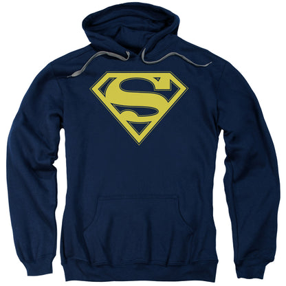 Superman Maize &Amp; Blue Shield Mens Hoodie Navy