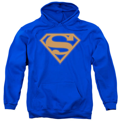 Superman Blue &Amp; Orange Shield Mens Hoodie Royal Blue