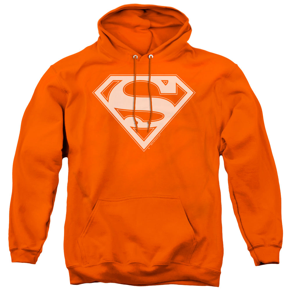 Superman Orange & White Shield Mens Hoodie Orange