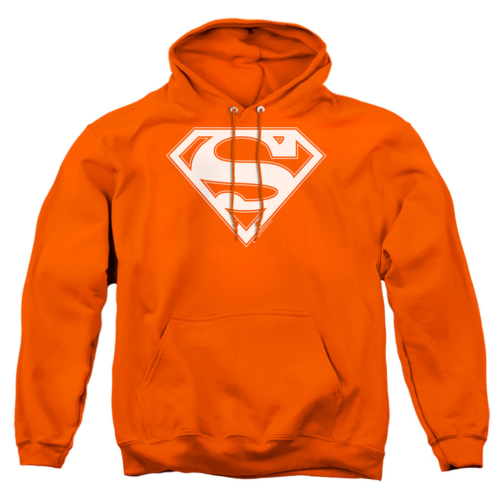 Superman Orange & White Shield Mens Hoodie Orange