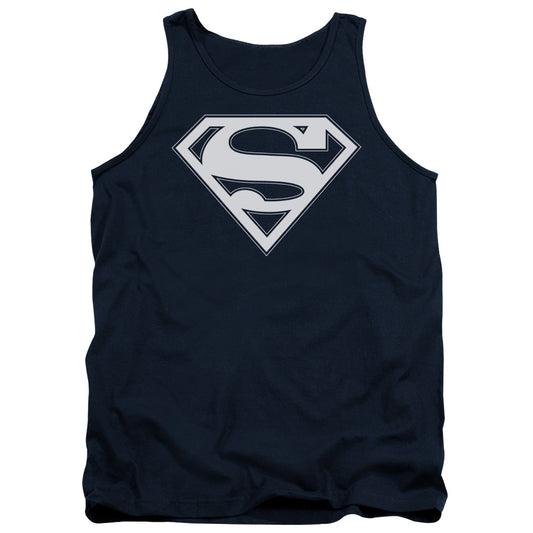 Superman Navy & White Shield Mens Tank Top Shirt Navy