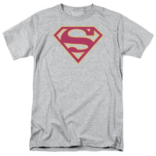 Load image into Gallery viewer, Superman Red &amp; Gold Shield Mens T Shirt Athletic Heather