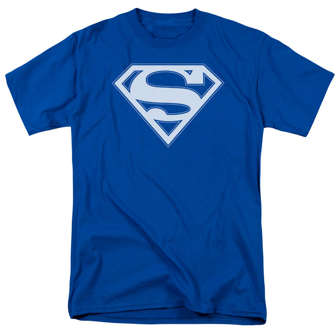 Superman Blue & White Shield Mens T Shirt Royal Blue