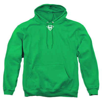 Superman Green & White Shield Mens Hoodie Kelly Green