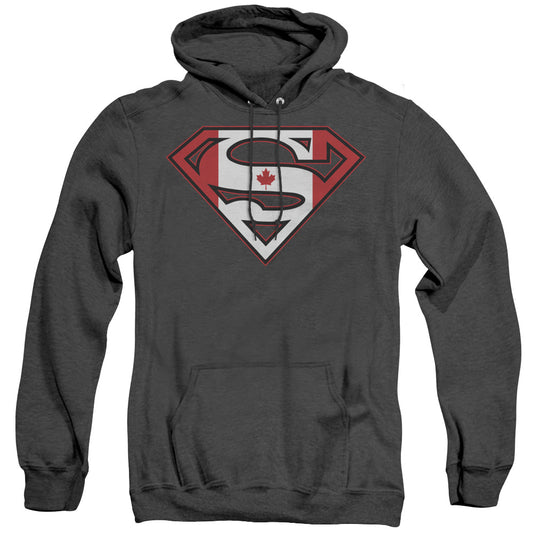 Superman Canadian Shield Heather Mens Hoodie Black