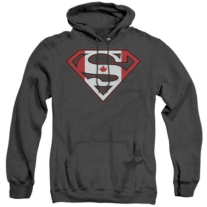 Superman Canadian Shield Mens Heather Hoodie Black