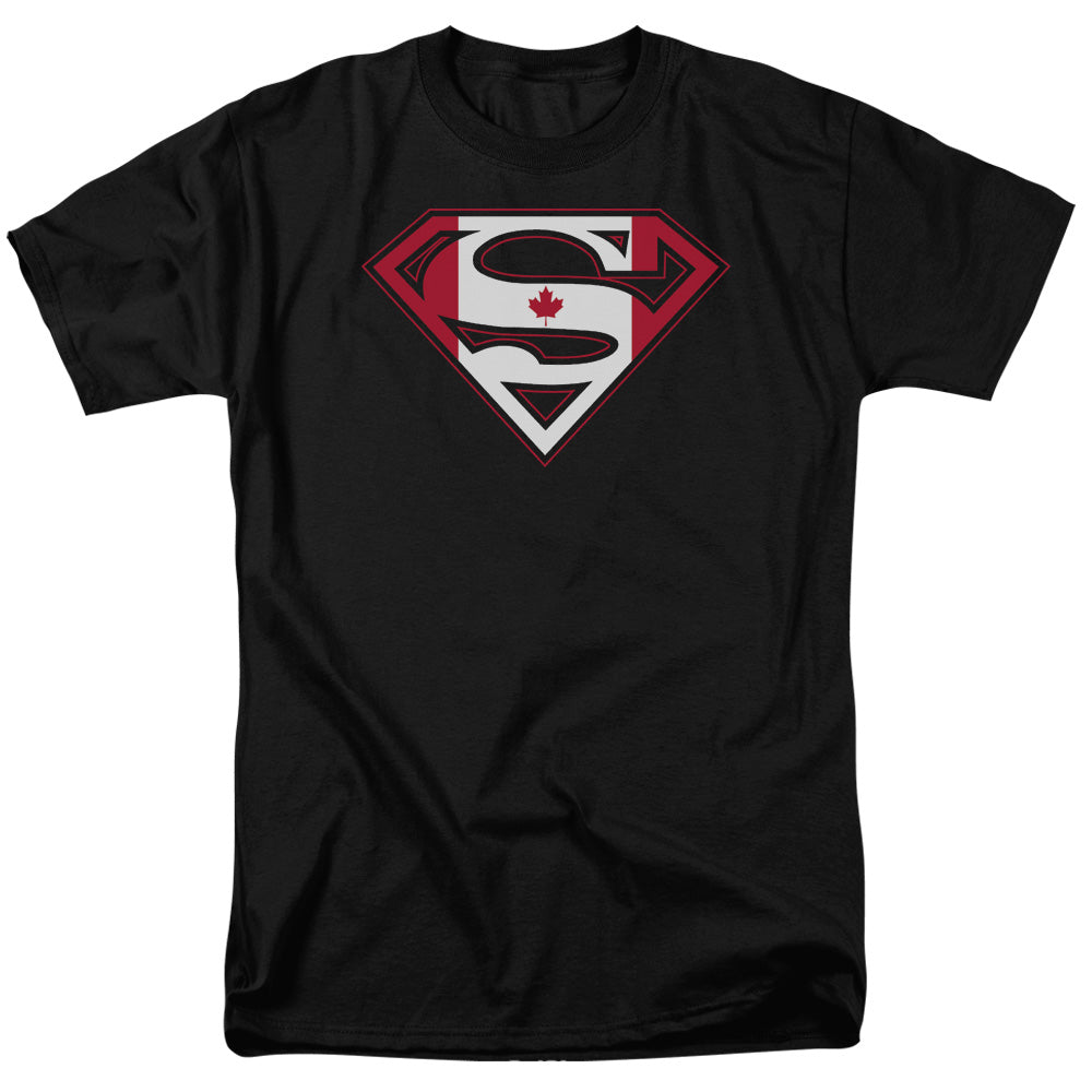 Superman Canadian Shield Mens T Shirt Black 